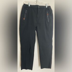 Camii Mia Women's Blk Mid Rise Belt Loop Hook Closer Zip Up Pocket Size 32 X 30